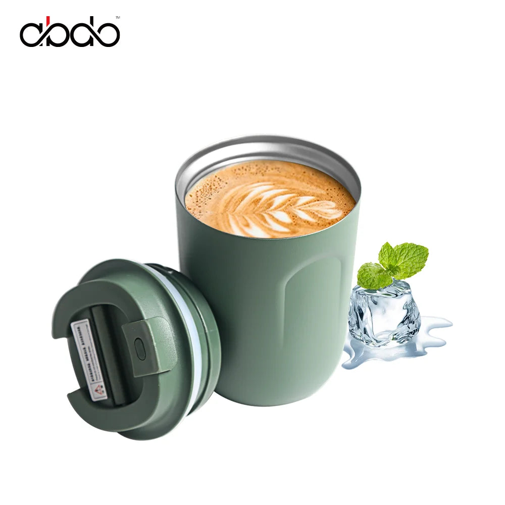 Coffee Mug with Lid Cup Thermal Mini Thermos Water Bottle Stainles Steel Vacuum Flasks Insulated Tumblers Leakproof Drinkware