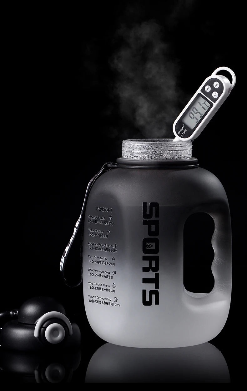 GIANXI Sport-Wasserflasche, tragbar, Fitness, Plastikbecher mit Strohhalm, große Kapazität, für Outdoor-Reisen, große Wasserflaschen, Trinkgeschirr