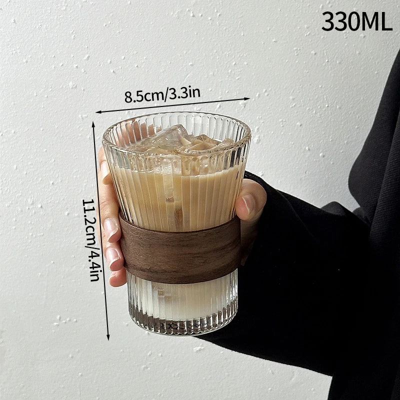 Japanese Glass Cup Milk Coffee Glass Mug Transparent Mug Beer Ins Water Drinking Cup Kitchen Accessory Water Glass - Gabriel