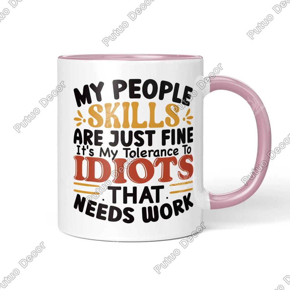 Putuo Decor 1pc Funny Sarcastic Quote Coffee Mug, Mug Cup for Home Office Living Room, Funny Gifts for Friend Family Colleague - Gabriel