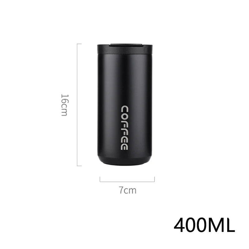 400ML Stainless Steel Coffee Thermos Bottle Thermal Mug Leakproof Car Vacuum Flasks Coffee Cup Travel Portable Insulated Bottles