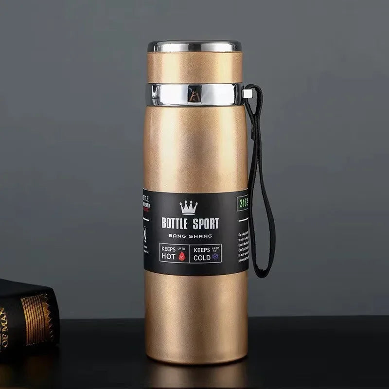 1000ml Thermal Water Bottle Thermos Vacuum Flask Double Stainless Steel Coffee Tea Insulated Cup Leakage-proof for Office