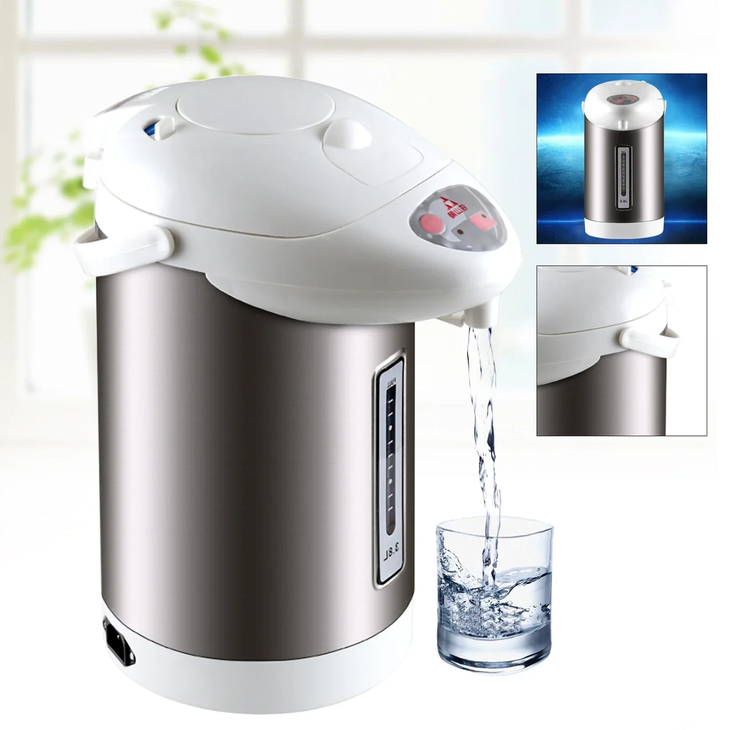 Thermo Pot Hot Water Thermos Dispenser For Office StainleSS Steel  Warm Function Double Stainless Steel Wall