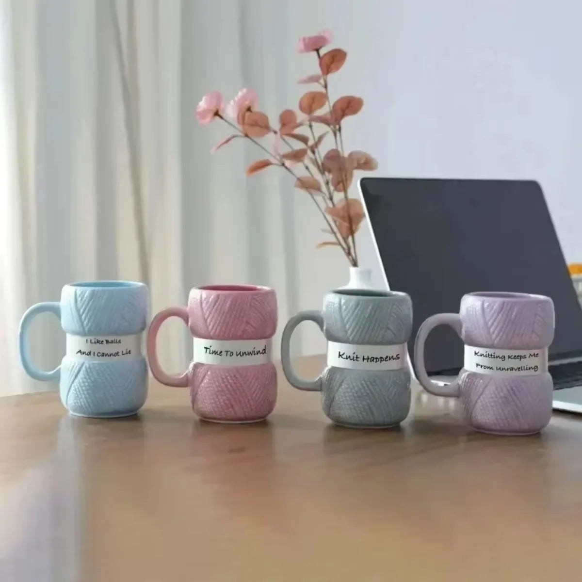 Ceramic Mug Cup Knitted Gift Water Cup Mugs Coffee Milk Tea Handle Cups Home Office Mugs Christmas Gifts Drinkware Home Gadgets - Gabriel