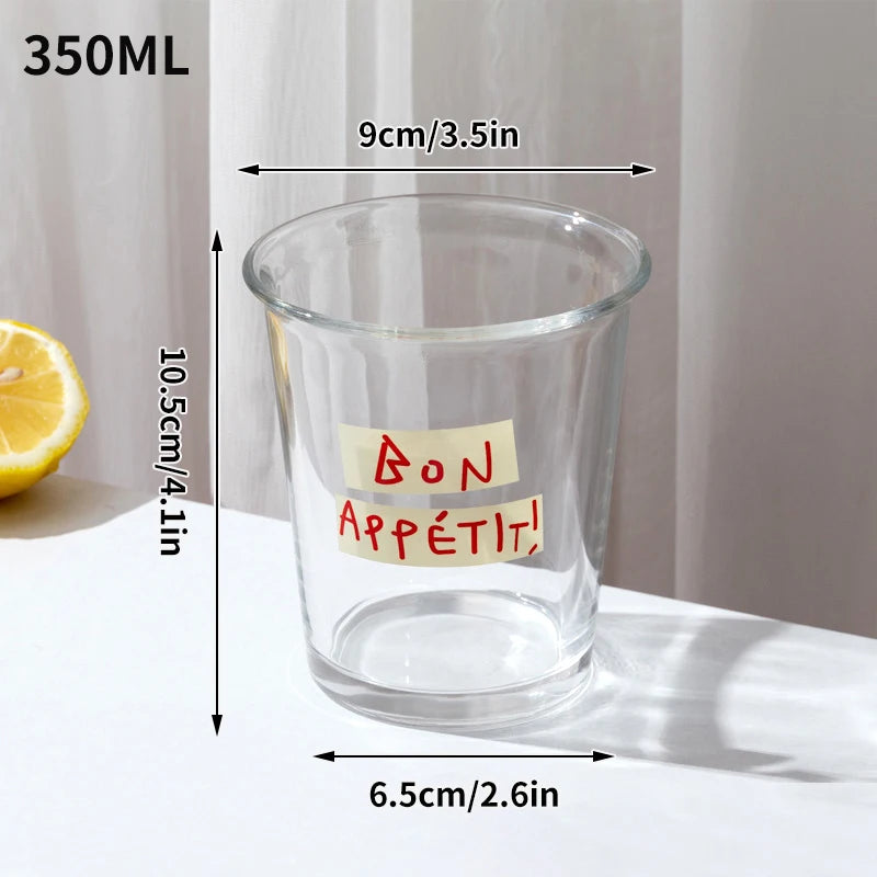 Japanese Glass Cup Milk Coffee Glass Mug Transparent Mug Beer Ins Water Drinking Cup Kitchen Accessory Water Glass - Gabriel