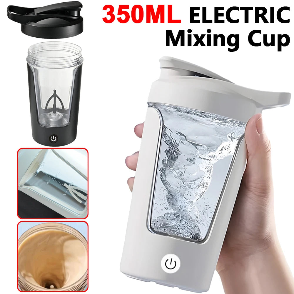 Electric Shaker Bottle Mixing Cup Automatic Protein Self Stirring Mug Coffee Cup Portable Blender Sports Fitness Kettle 350ML