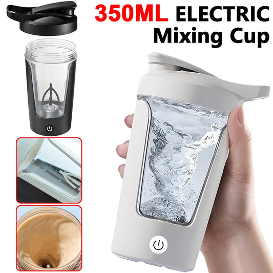 Elektrischer Shaker-Flaschen-Mixbecher, automatischer Protein-Selbstrührbecher, Kaffeetasse, tragbarer Mixer, Sport-Fitness-Wasserkocher, 350 ml