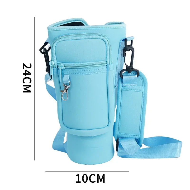 40oz Crossbody Bag For Vacuum Cup with Diving Fabric and Detachable Shoulder Strap Insulated Cup Outdoor Sport and Travel