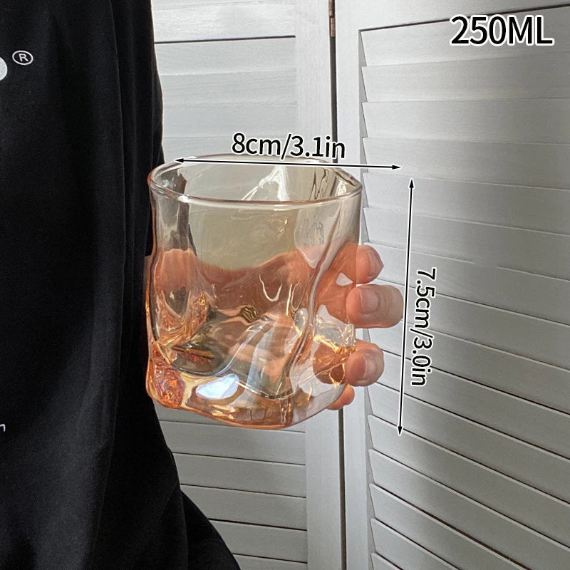 Japanese Glass Cup Milk Coffee Glass Mug Transparent Mug Beer Ins Water Drinking Cup Kitchen Accessory Water Glass - Gabriel