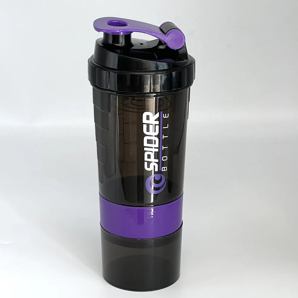 Protein Shaker Bottle Leak Proof Bottle for Protein Mixes 3 Layer Twist Off Shaker Cup Sports Shaker Bottle for Protein Powder