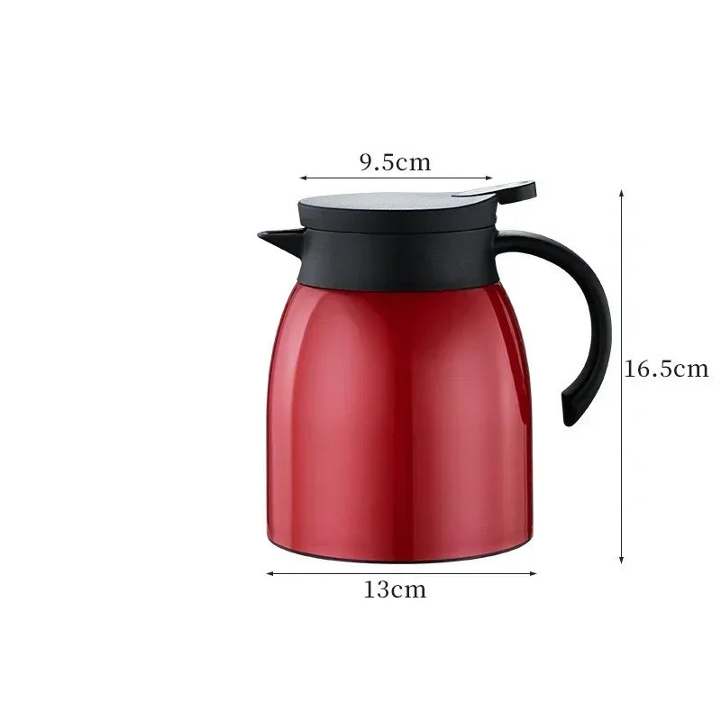 1.2L Stainless Steel Kettle Thermos Bottle Coffee Pot Large Capacity Leak-Proof Teapot with Tea-strainer Household Gadgets