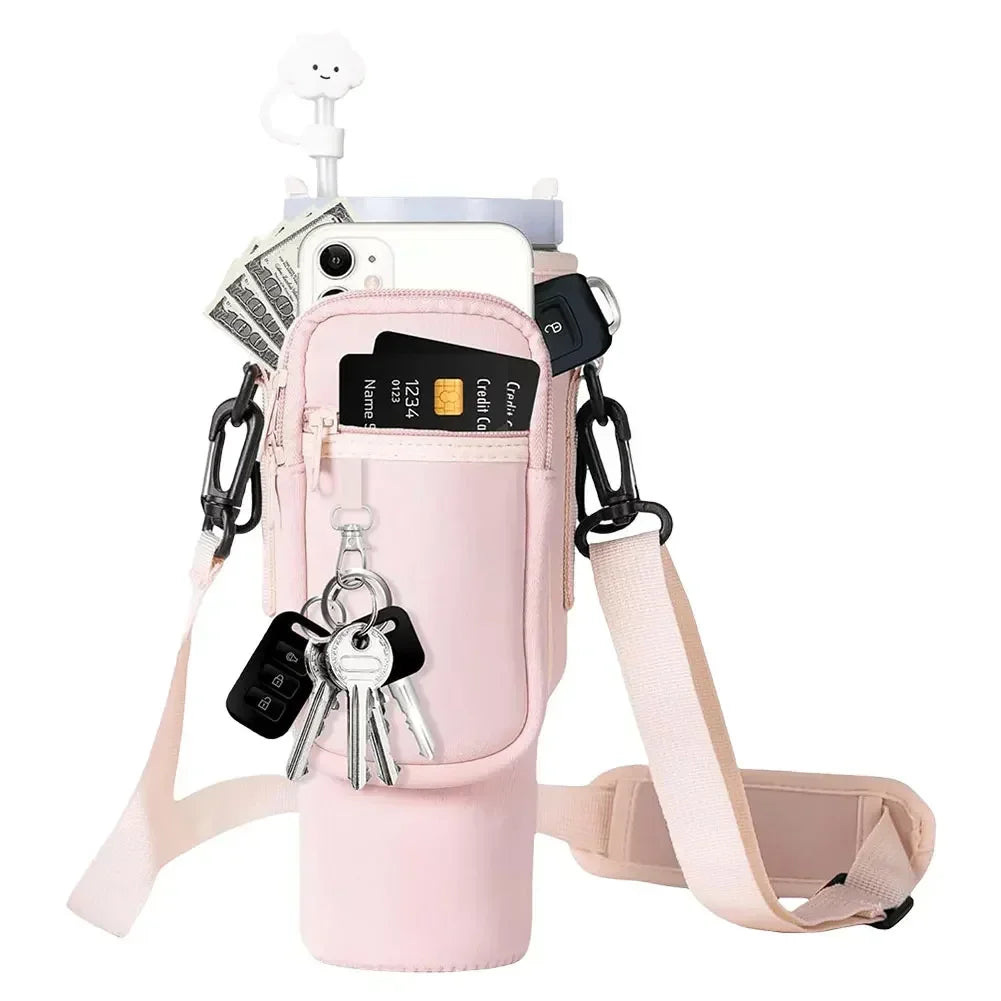 40oz Water Cup Holder Bag Diagonal Straddle Water Cup Shoulder Strap Mobile Phone Bag Card Bag Ordinary Key tool Cup Accessories