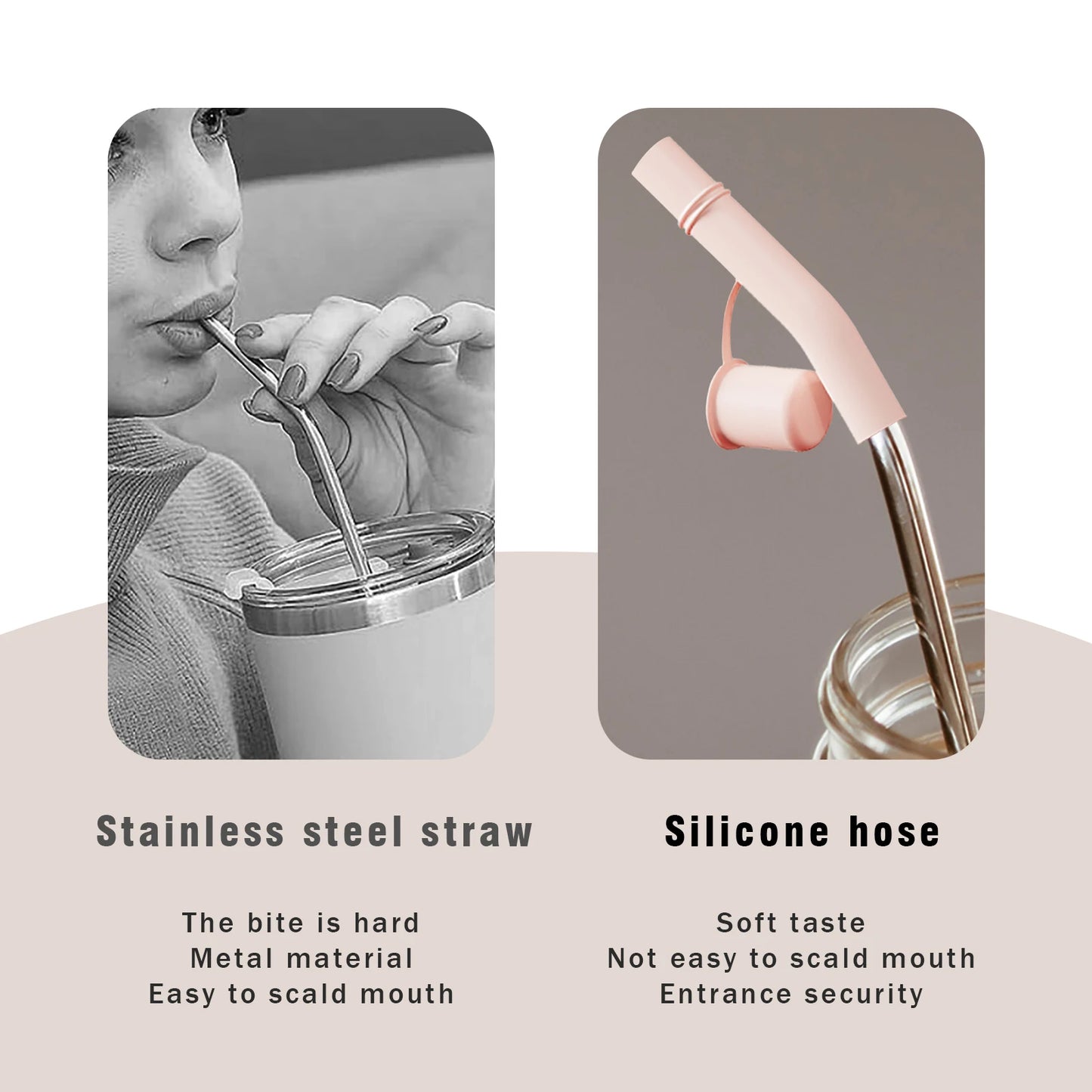 UMUST Siilicone Straw Tips,Reusable Straw Covers for 5/16 Inch Wide Stainless SteeL Straws,Flex Elbow Straw Tips with Dust-Proof