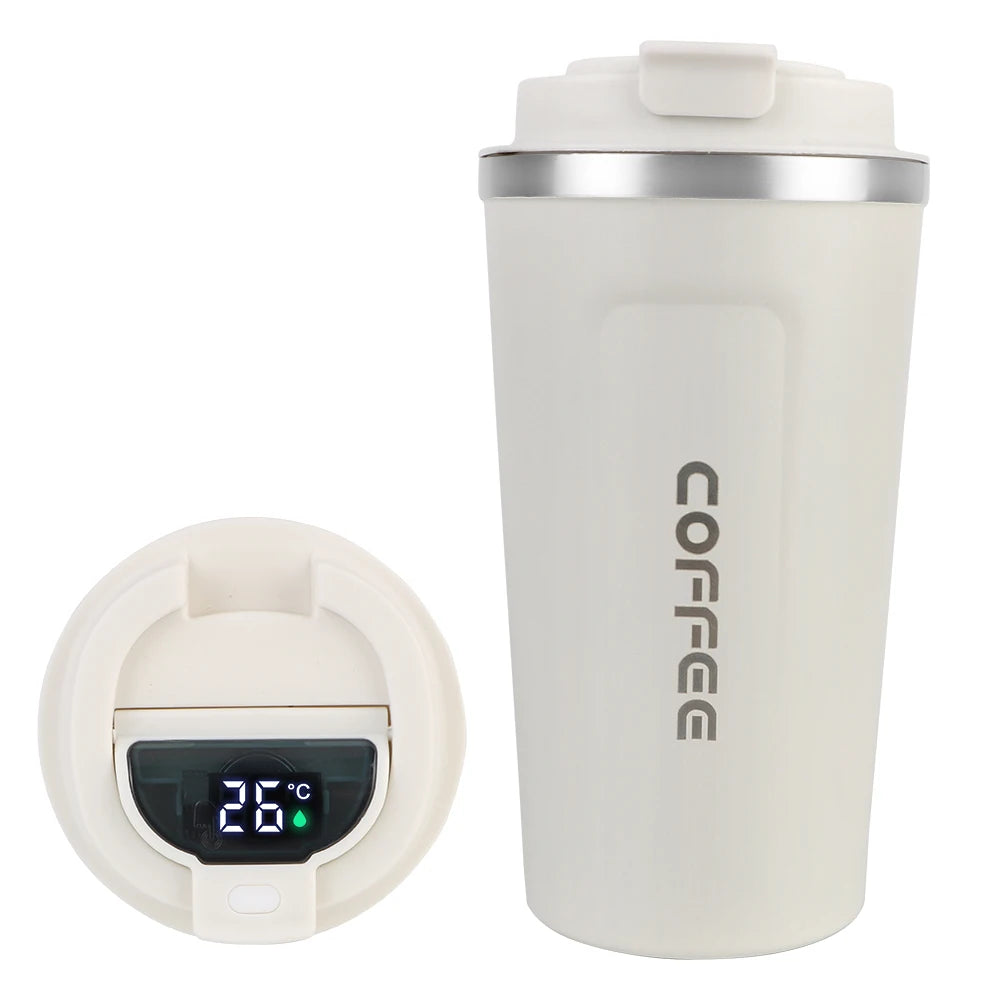 Thermo Cafe Coffee Mug 510ML Thermal Mug Temperature Display for Tea Water Coffee Car Thermos Mug Leak_Proof Travel Thermo Cup