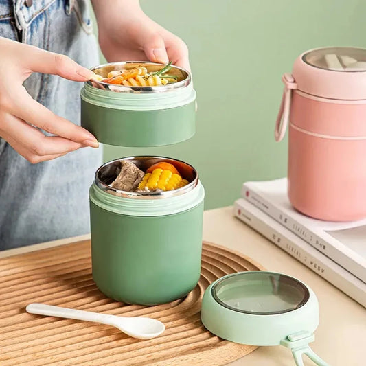 530ml/710ml Food Thermal Jar Insulated Soup Cup Thermos Containers Stainless Steel Lunch Box Thermo Keep Hot for School Children