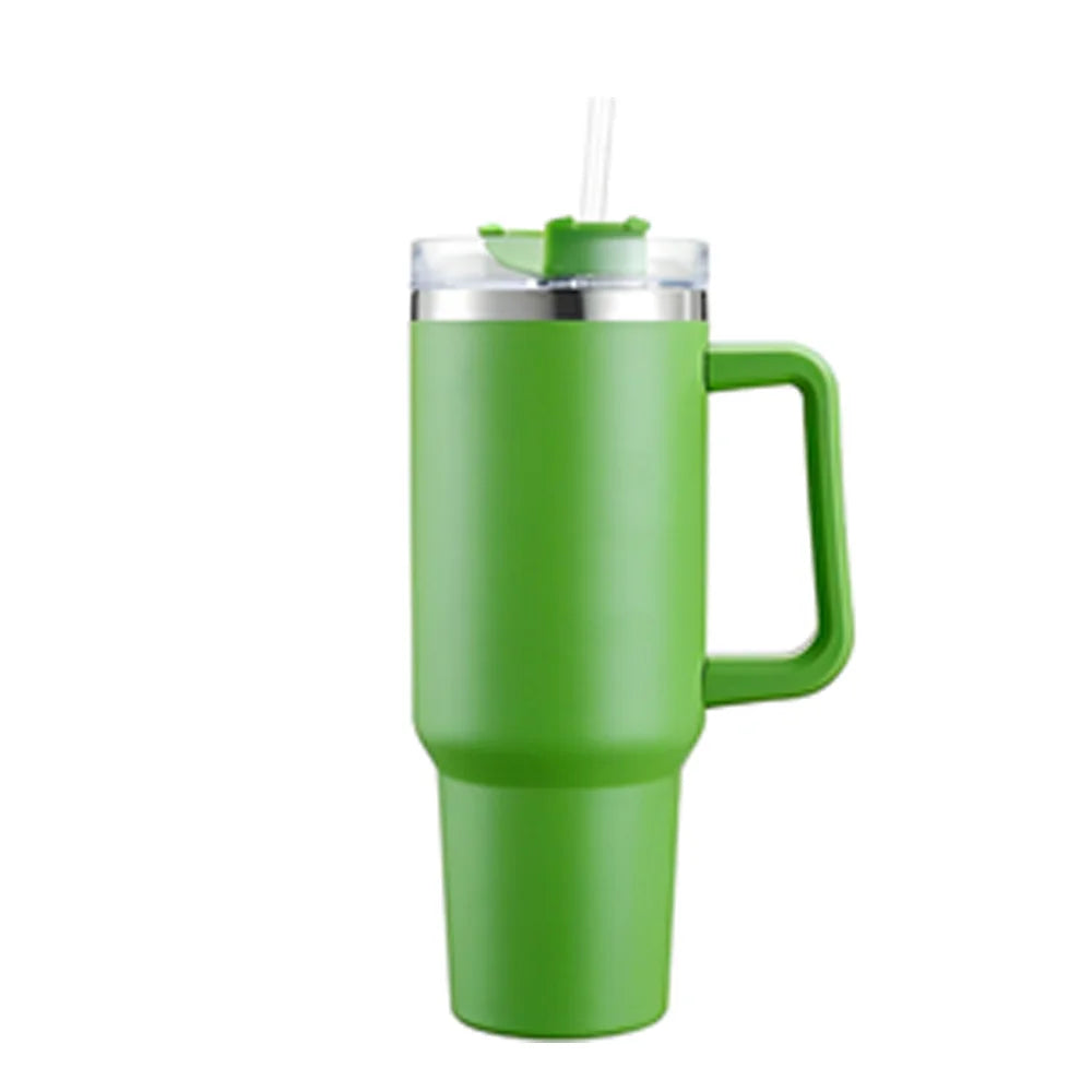 40oz Tumbler Vakuumisolierte Thermoskanne Benutzerdefinierte Reisebecher Edelstahl Wasserflasche Kaffeebecher mit Griff Outdoor Drinkware