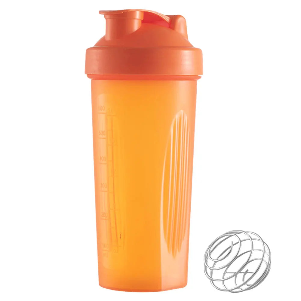 Tragbare Proteinpulver-Shaker-Flasche, 600 ml, auslaufsichere Wasserflasche für Fitnessstudio, Fitnesstraining, Sport-Mixbecher mit Skala