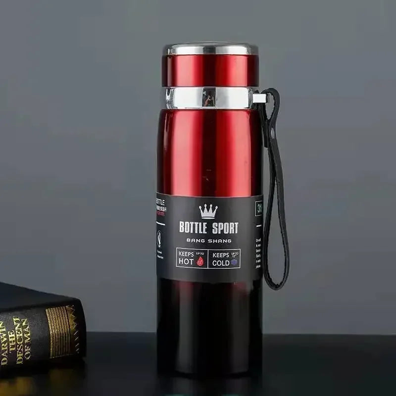 New 1000ml Thermal Water Bottle Thermos Vacuum Flask Double Stainless Steel Coffee Tea Insulated Cup Leakage-proof for Office