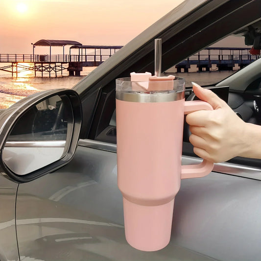 1PCS Bingba Cup Car Large Capacity Portable Handle Cup Stainless Steel Insulation Cup Coffee Insulation Cup - Gabriel