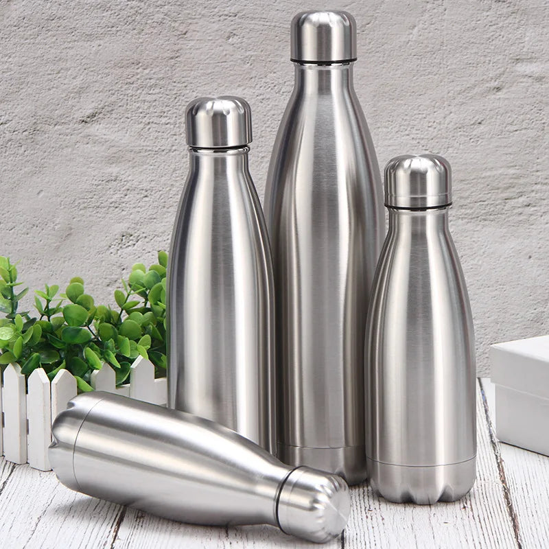 Stainless Steel Water Bottle 1 Liter Free Shipping Items, Drink Bottle for Sport Travel Cups,  500 750 1000ml Water Bottles - Gabriel