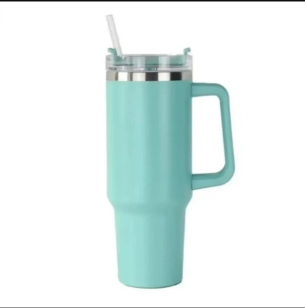 40oz 1200ML High Quality Insulated Tumbler with Handle Straw Double Wall Thermal Iced Travel Cup Coffee Cup Perfect Gift