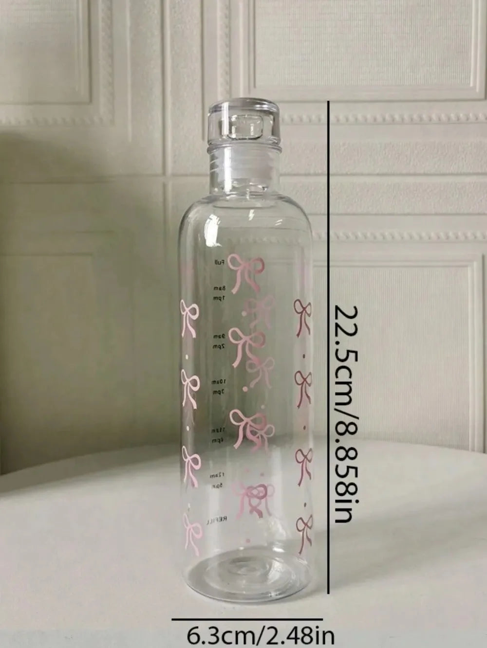 500/750ML Water Bottle INS Style Timescale Transparent Tea Coffee Cup Leakproof Juice Bottle for Student