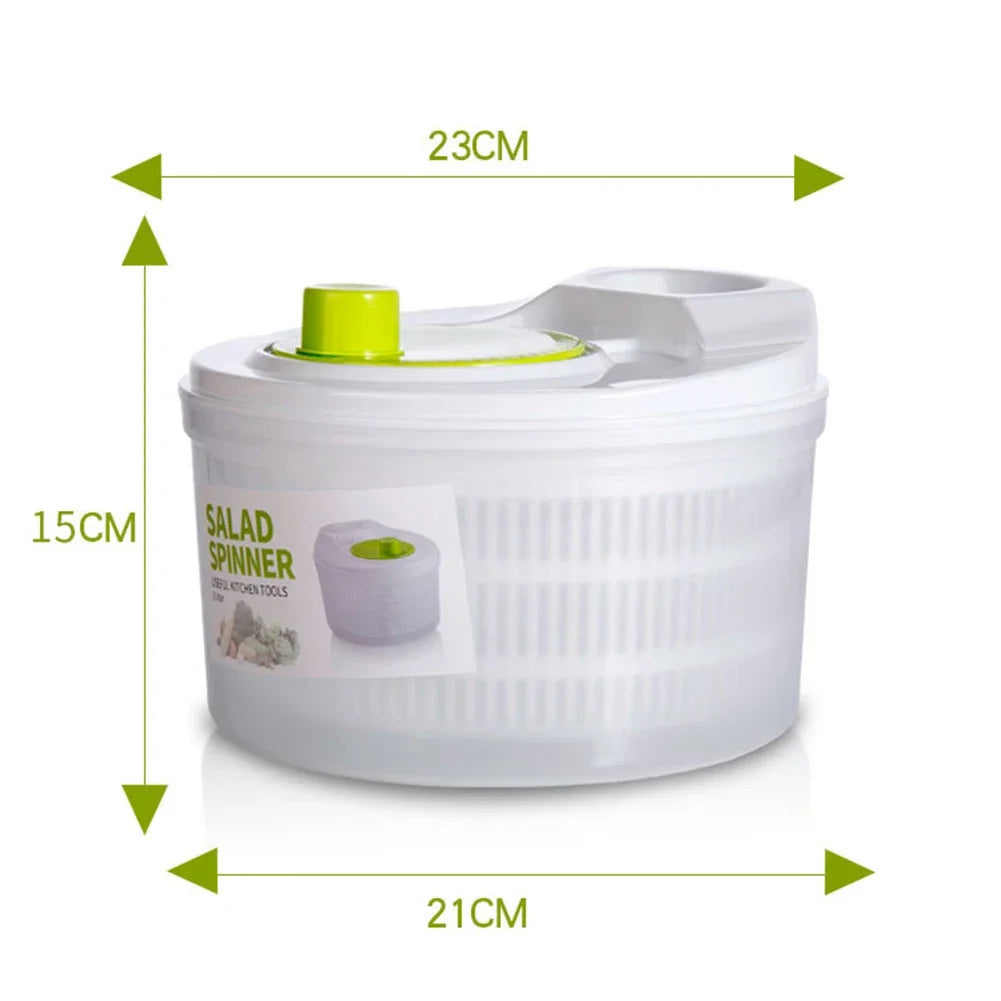 Salad Spinner Salad Dryer  Vegetable Washing Dryer Fruit Washer for Drying Salad Greens Drainer Strainer Manual Lettuce Spinner