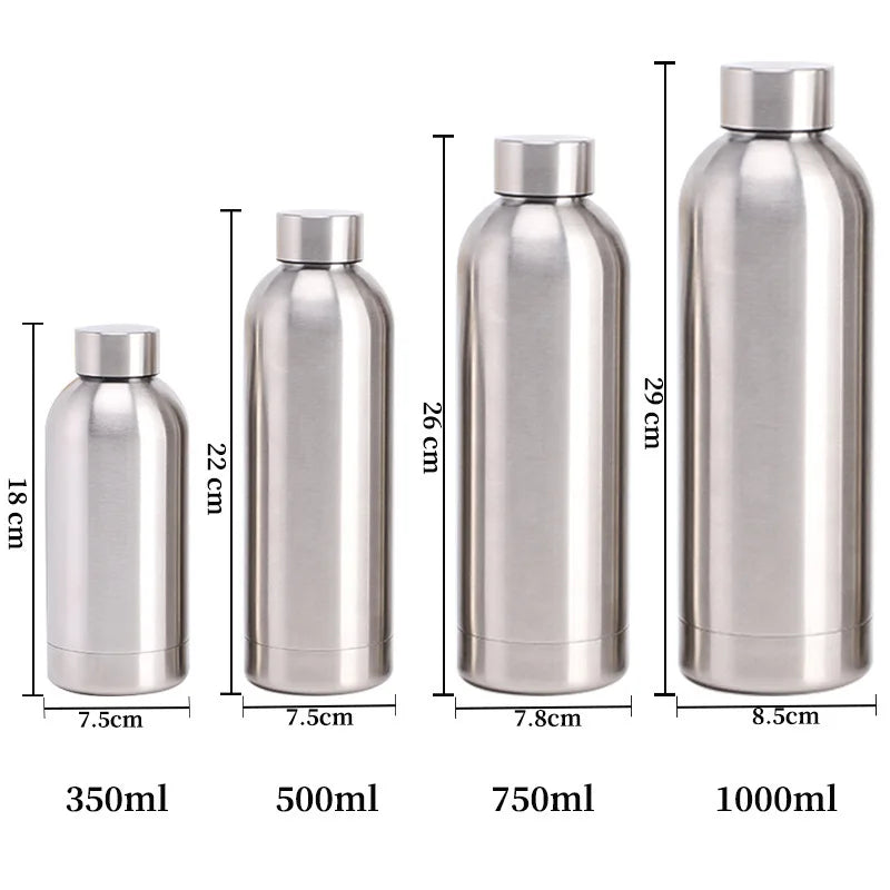 Neue Edelstahl 500ml Kleine Mund Flasche Outdoor Sport Auto Tragbare Thermos Tasse Kaltes Wasser Flasche