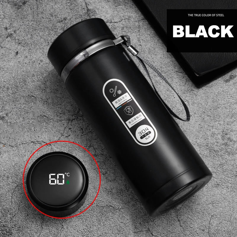 500ML-1Liter Stainless Steel Thermos Bottle with LED Temperature Display Sus304 Tea Water Bottle Vacuum Flask Portable Cups