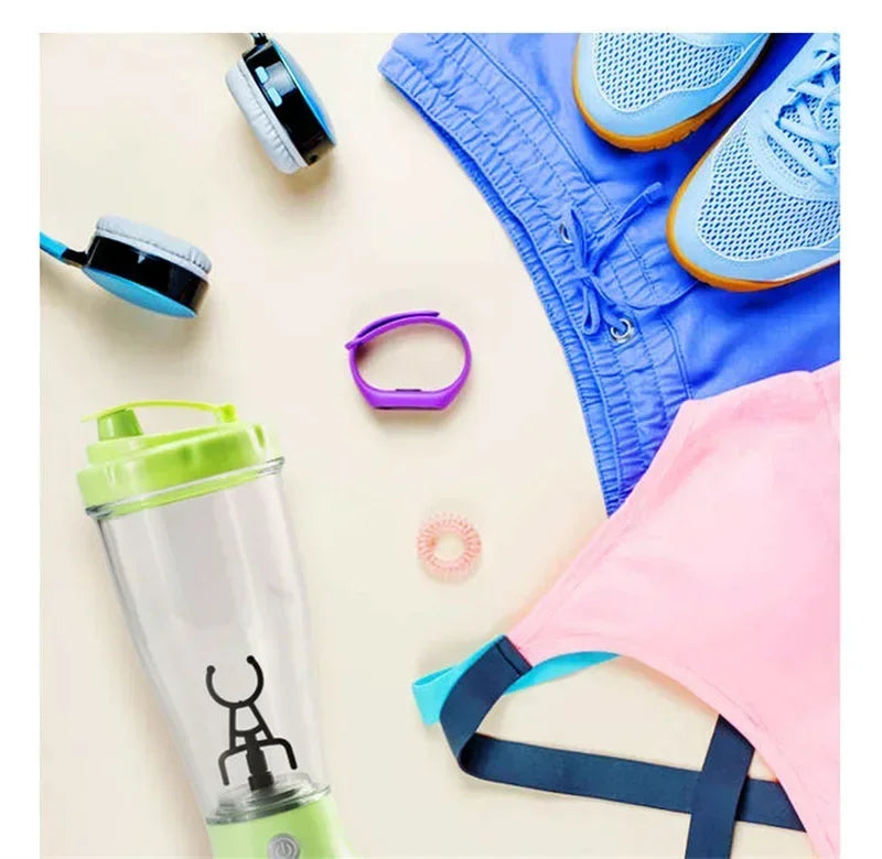 1pc Portable Electric Coffee Stirring Cup,Milk Protein Powder Shaker Cup,Plastic Water Bottle For Fitness, Gym, Sports,Lazy Cup