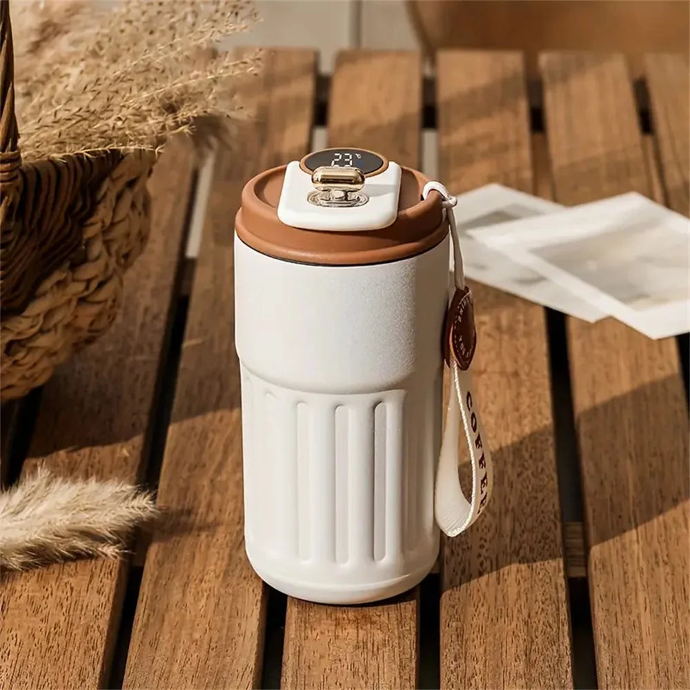 13.9oz Premium Insulated Travel Mug Temperature Display Vacuum Stainless Steel Coffee Cup Drinkware for Winter Christmas Gift