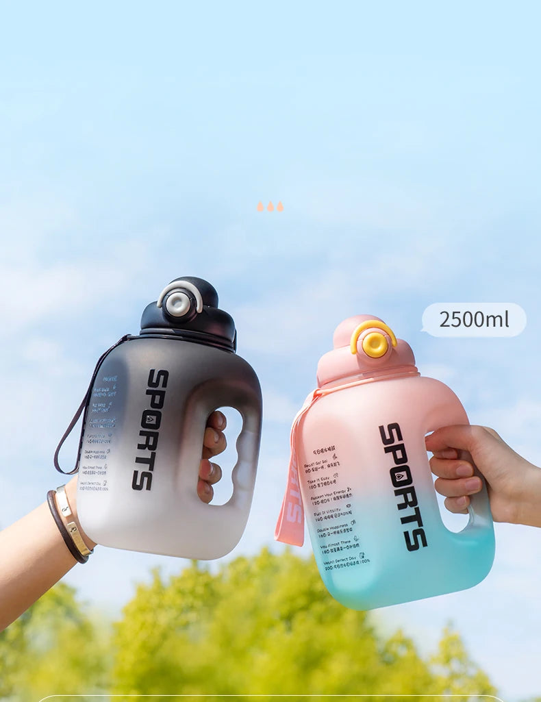 GIANXI Sport Water Bottle Portable Fitness Plastic Cup With Straw Large Capacity Outdoor Travel Big Water Bottles Drinkware