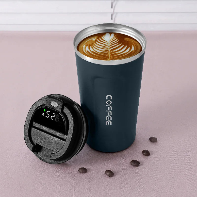 510ml Thermos Bottle Smart Display Temperature Coffee Cup 304 Stainless Steel Vacuum Cup Office Business Portable Thermal Mug