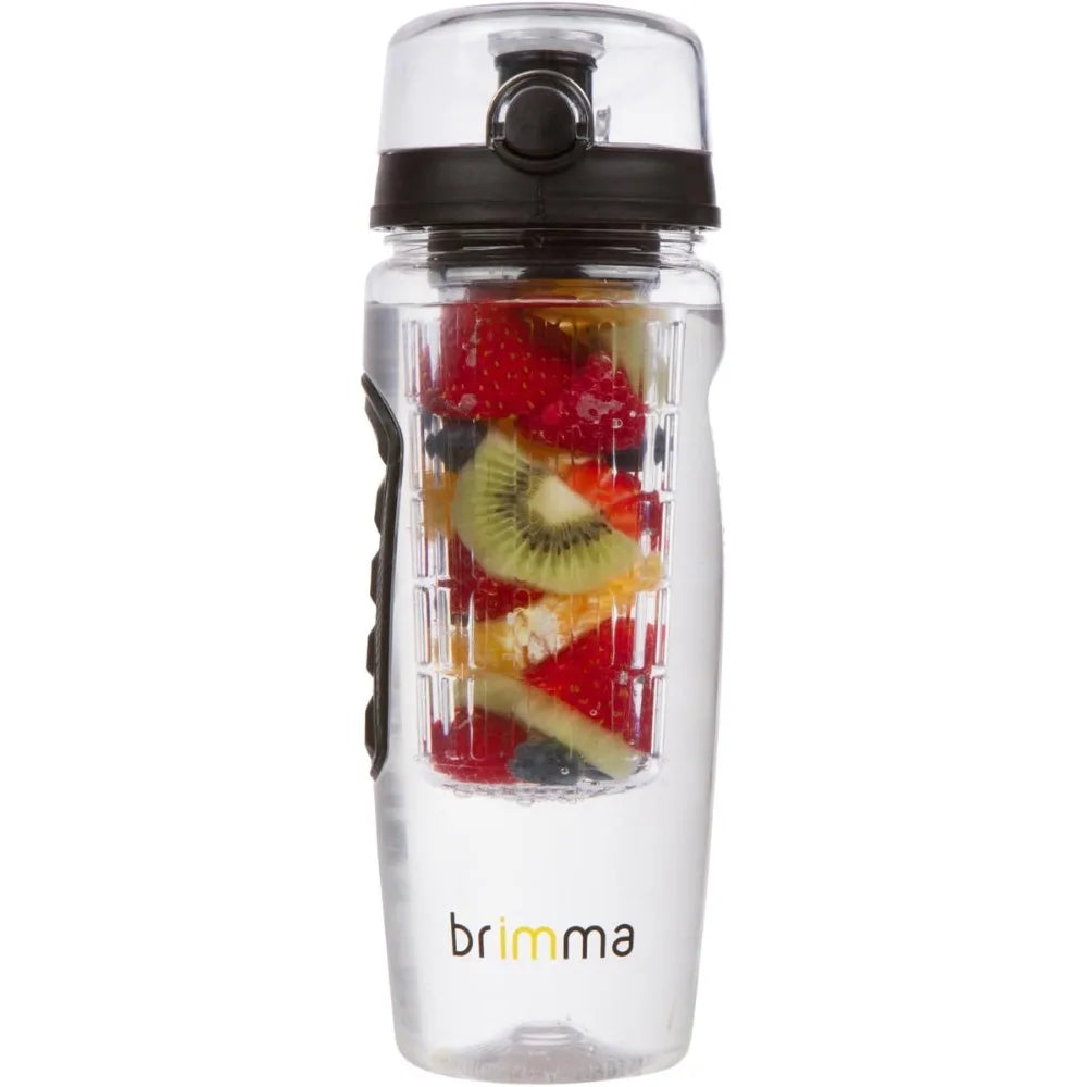 Fruit Infuser Water Bottle 32 oz Large Leak proof Plastic Fruit Infusion Water Bottle for Gym Camping and Travel