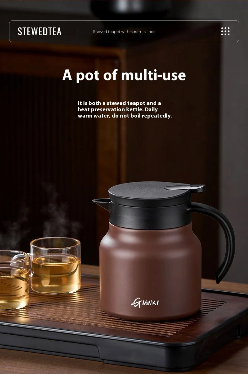 GIANXI Household Thermal Kettle Tea Set Suitable For Brewing Black Tea Aged White Tea Ceramic Inner Tank Thermal Pot