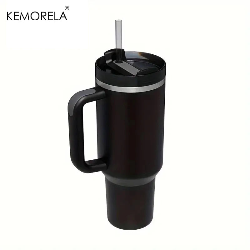 KEMORELA 30&40 oz Tumbler With Handle Lid Straw 887/1182ML Stainless Steel Water Bottle Vacuum Thermos Cup Travel Car Coffee Mug - Gabriel