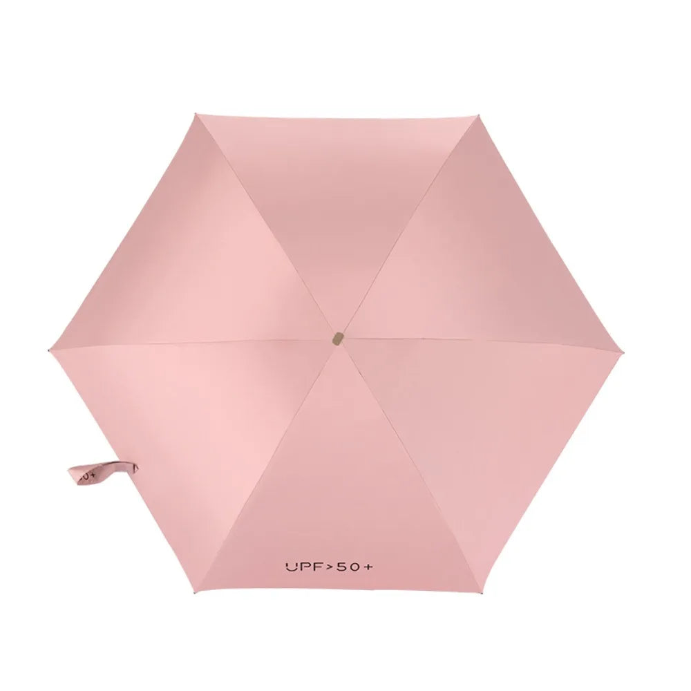 Mini Sun Umbrella Vinyl Folding Umbrella UV Ultraviolet Protection Small Pocket Rain Umbrella Sun Shade Pocket Parasol Capsule