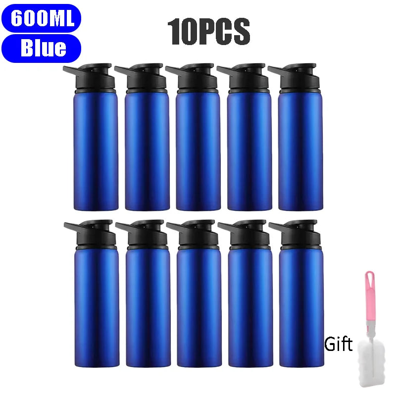 600ml Large Capacity Stainless Steel Sports Water Bottle for Outdoors Camping Cycling My Leak-proof Bike Travel Bottle