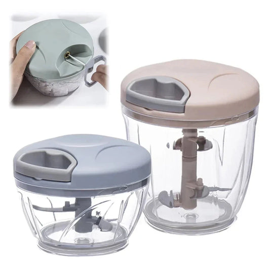 500/900ML Garlic Chopper Manual Rotate Vegetable Cutter Chopper Slicer Fruit Garlic Crusher Kitchen Gadget Blenders Meat Grinder