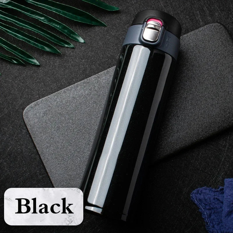 500ML Stainless Steel Bouncing Cover Vacuum Flask Thermos Cup Coffee Tea Milk Thermo Bottle Stainless Steel Coffee Mug Thermos - Gabriel