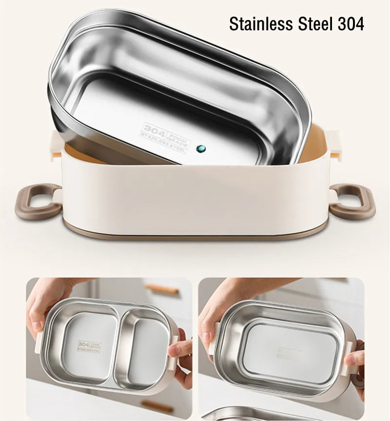 1500ml Double Layers Stainless Steel 304 Thermal Lunch Box With Insulation Bag Leak-Proof Bento Box Adult Student Food Container