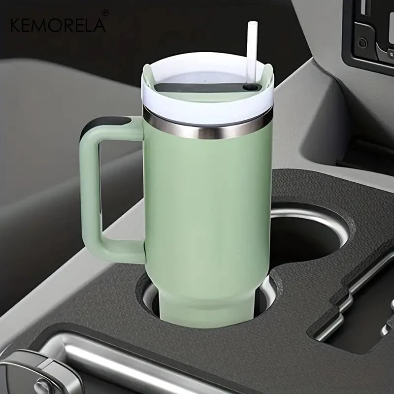 KEMORELA Tumbler With Handle Lid Straw Stainless Steel Water Bottle 887/1182ML Vacuum Thermos Cup Travel Car Coffee Mug - Gabriel