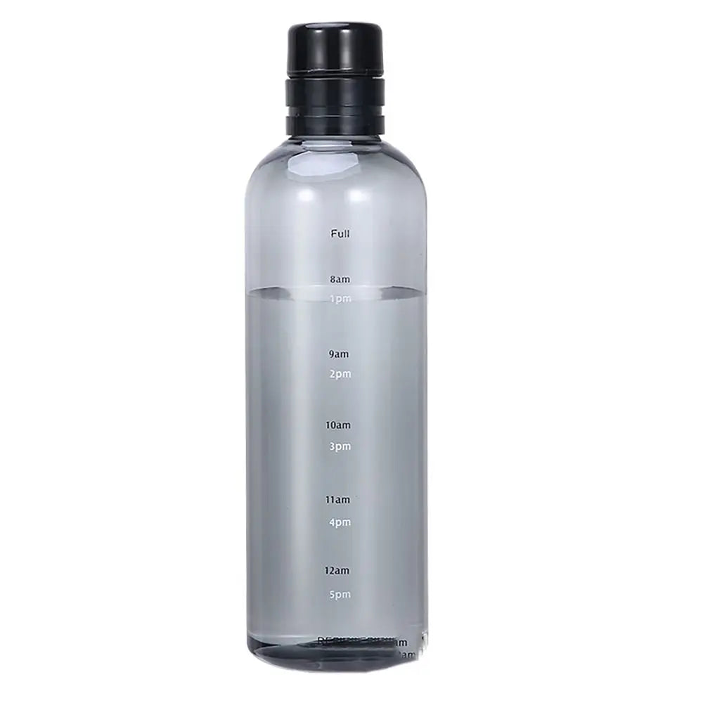 500/750ML Water Bottle INS Style Timescale Transparent Tea Coffee Cup Leakproof Juice Bottle for Student