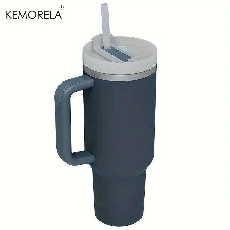 KEMORELA Tumbler With Handle Lid Straw Stainless Steel Water Bottle 887/1182ML Vacuum Thermos Cup Travel Car Coffee Mug - Gabriel