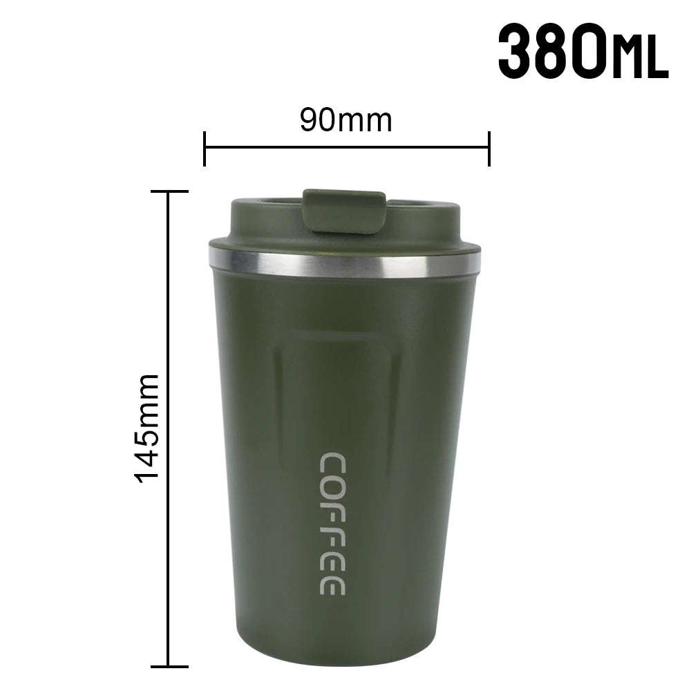 Doppelter Edelstahl-Thermosbecher fürs Auto, Kaffeebecher, Thermo-Café, 380/510 ml, für Tee, Wasser, Kaffee, auslaufsicher, Reise-Thermobecher