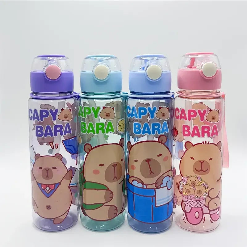 700ml Leak-Proof Water Bottle Visually Appealing Bear Water Bottle with Carry Strap - Portable for Sports & Fitness BPA Free