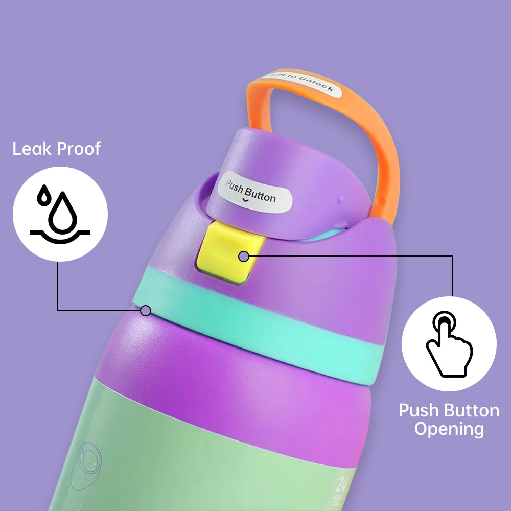 32OZ Vacuum Insulated Water Bottle with Straw Stainless Steel Water Bottle for Outdoor Sports Camping Hiking Thermal Cup