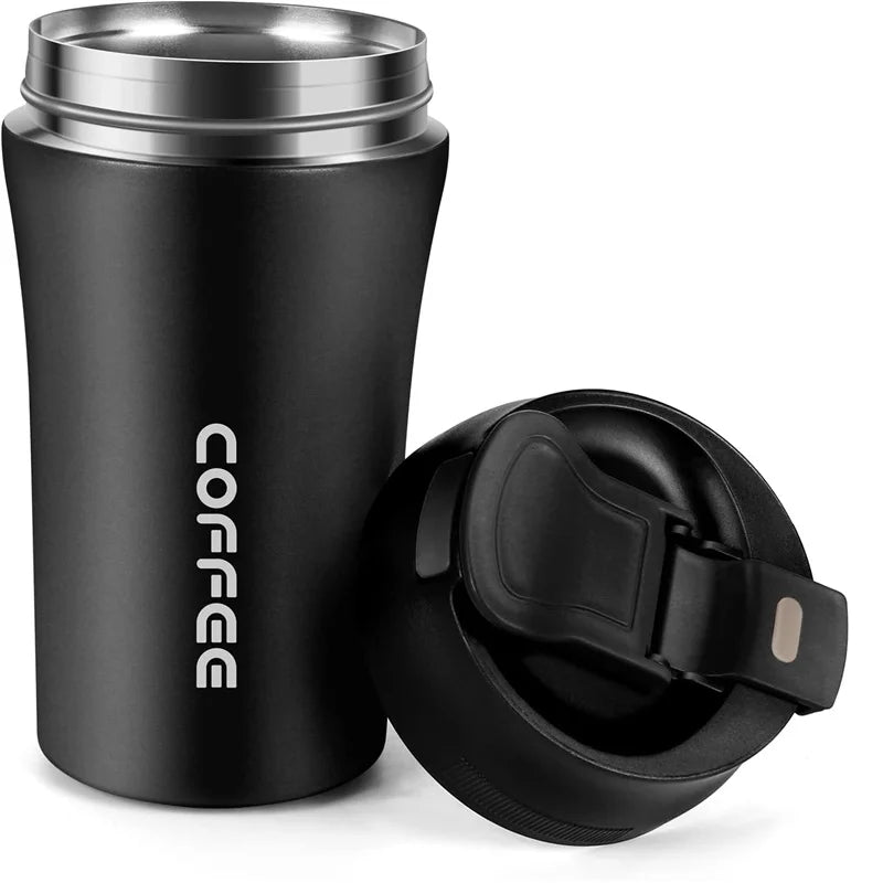 Stainless Steel Insulated Travel Mug with Straw Coffee Tumbler Reusable Double Wall Vacuum Flask Coffee Cup Office Water Bottle