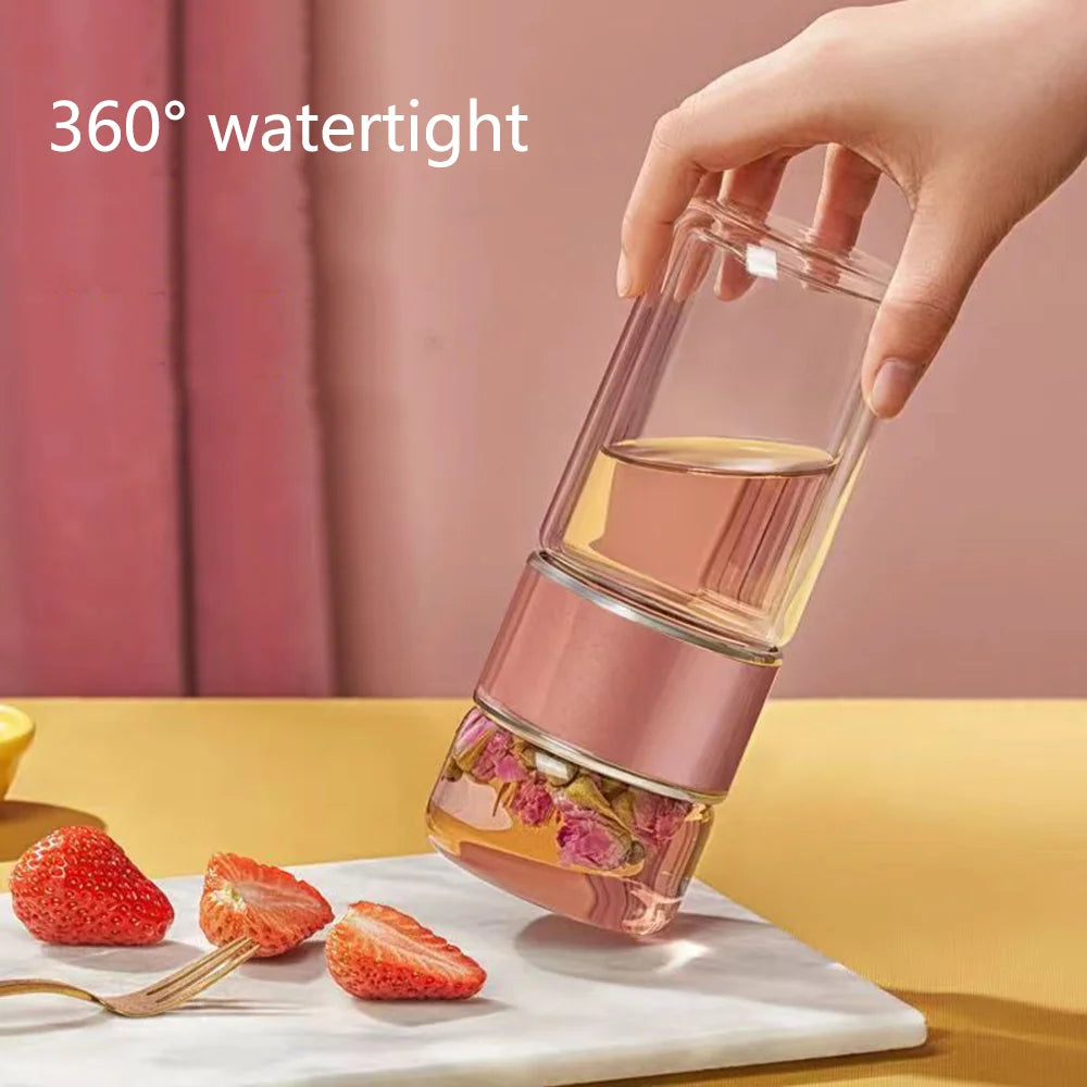 350ML/500ML Tea Water Separation Cup Double Wall Tea Infuser Bottle Heat Resistant Water Cup Filter Bottle Home Office Drinkware