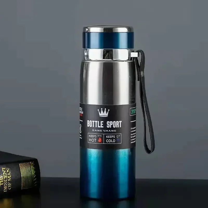 New 1000ml Thermal Water Bottle Thermos Vacuum Flask Double Stainless Steel Coffee Tea Insulated Cup Leakage-proof for Office